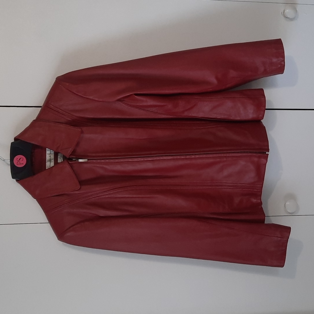 Preston & York Red Leather Jacket